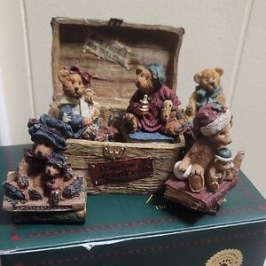 Boyds Bears "Bailey's Ol' Trunk" 10th Anniversary 6 piece set ~ Original Box